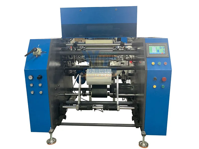 five shafts fully automatic stretch cling film rewinding machine wholesale manufacturers