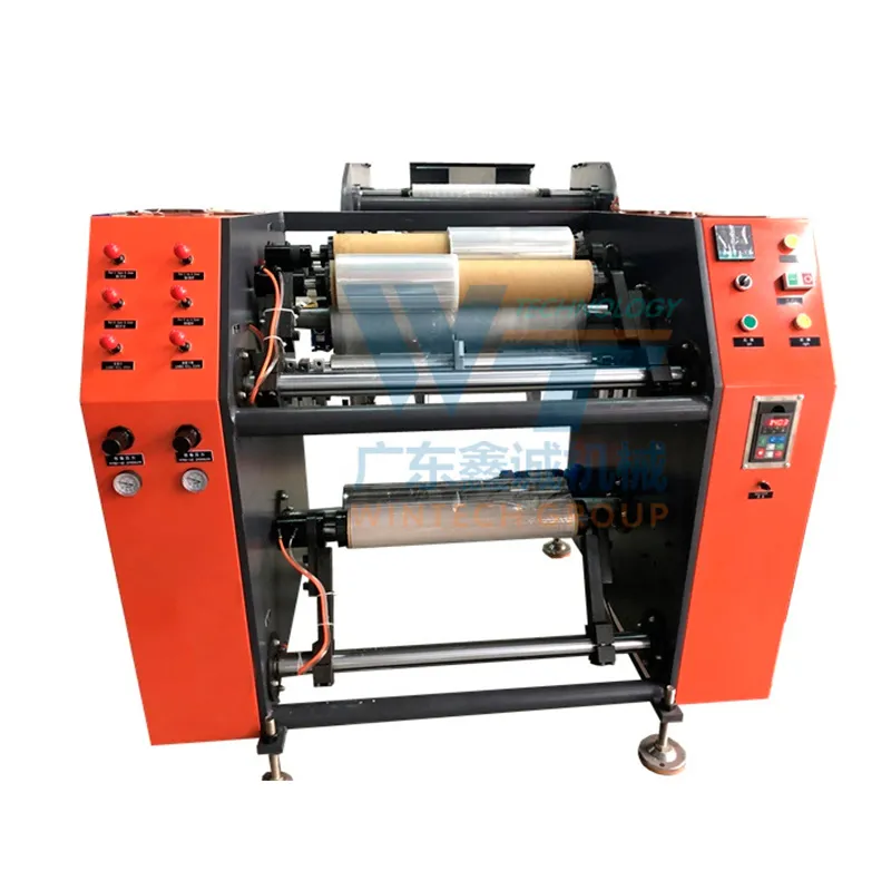 Semi-automatic Stretch/Cling Film Rewinding and Slitting Machine