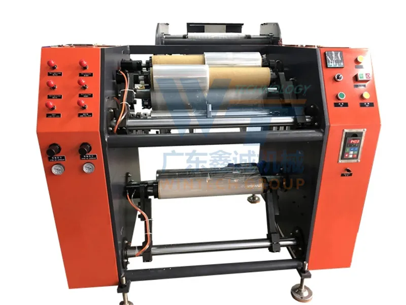 semi automatic stretch cling film rewinding and slitting machine factories