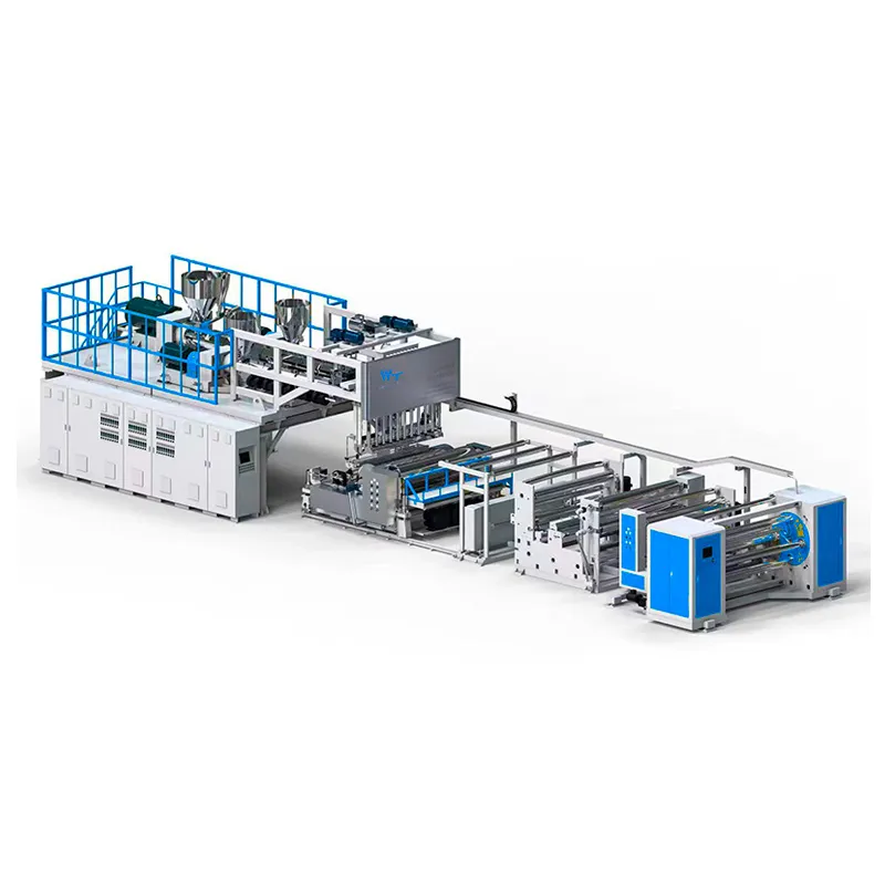 WT-65/90/65-1850mm CPE Three/Five Layer Automatic Casting Film Machine