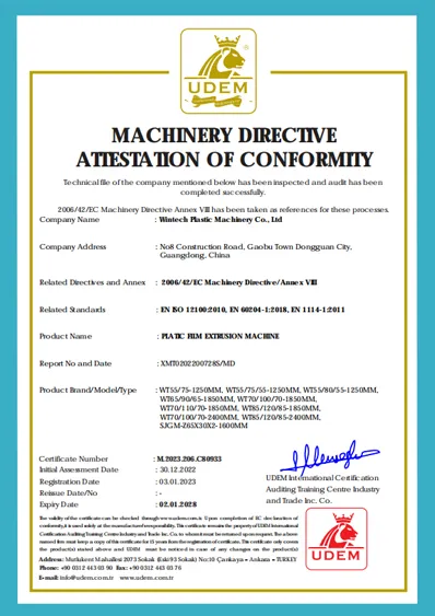 wintech stretch wrapping machine ce certification