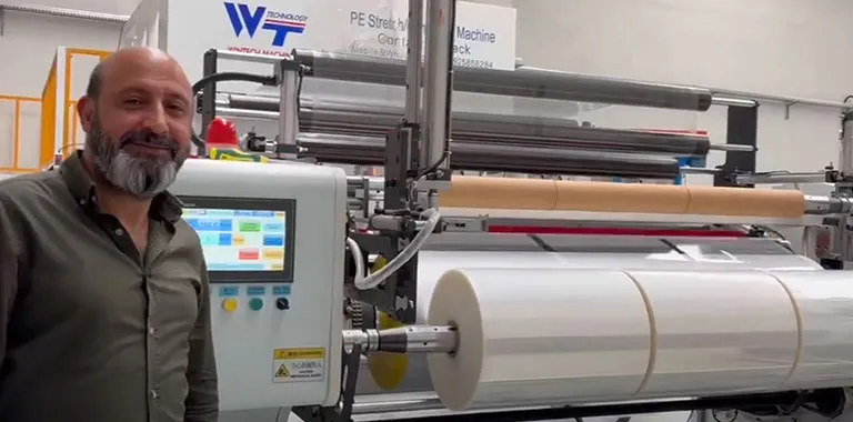Stretch Film Machine Producing 50kg Jumbo Roll in Konya, Turkey