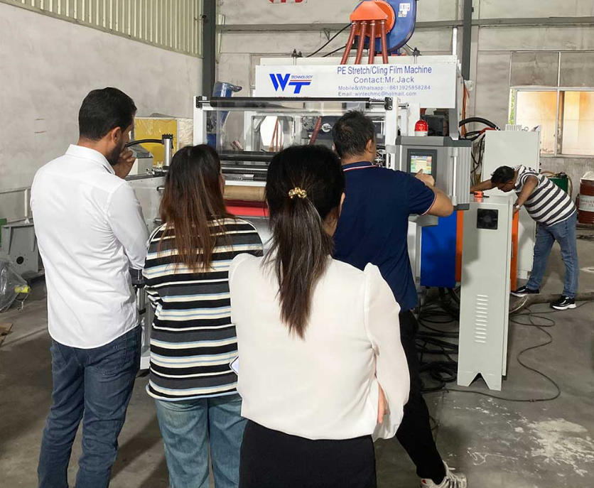 Test Run of 1-Meter Stretch Film Machine